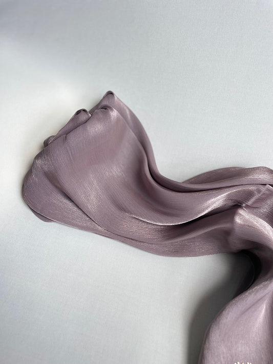 Organza de soie Taupe