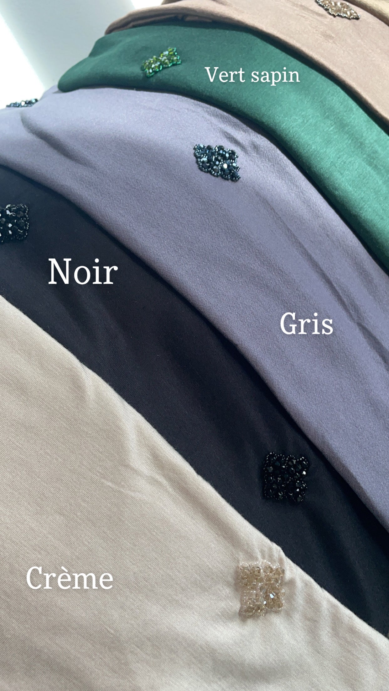 Hand embroidered jersey hijab