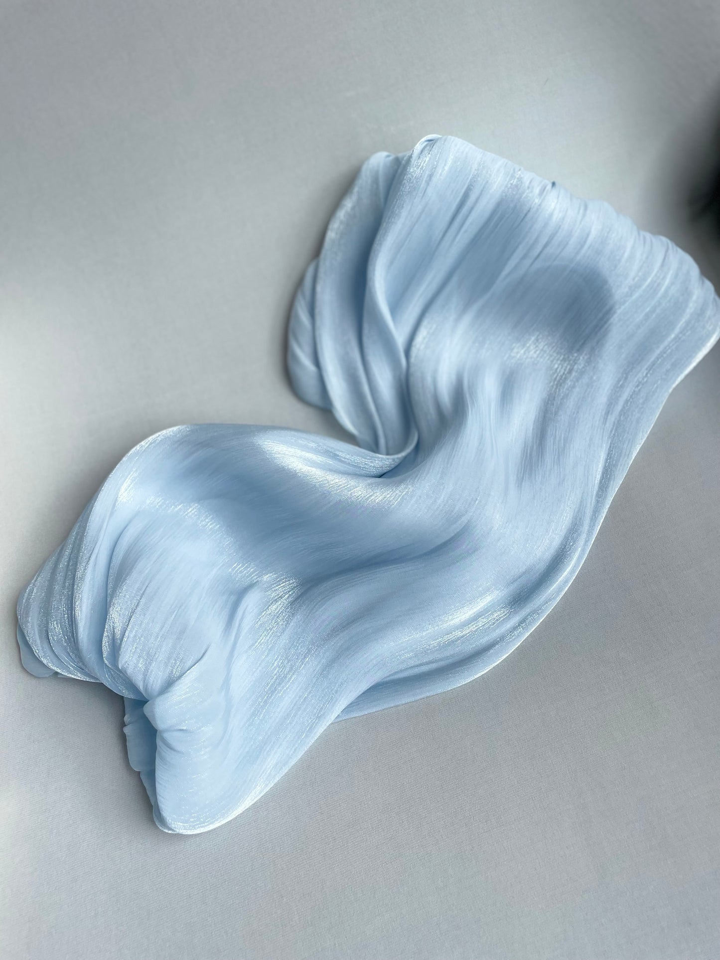 Organza de soie Bleu ciel