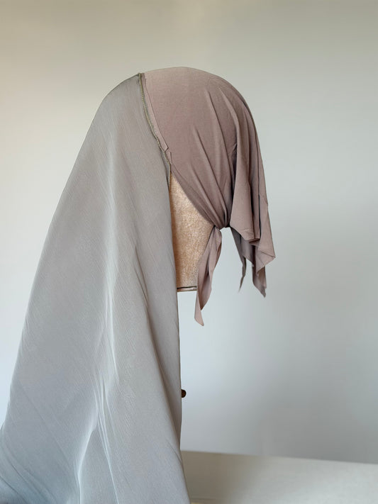 Organza de soie Olive avec Bonnet