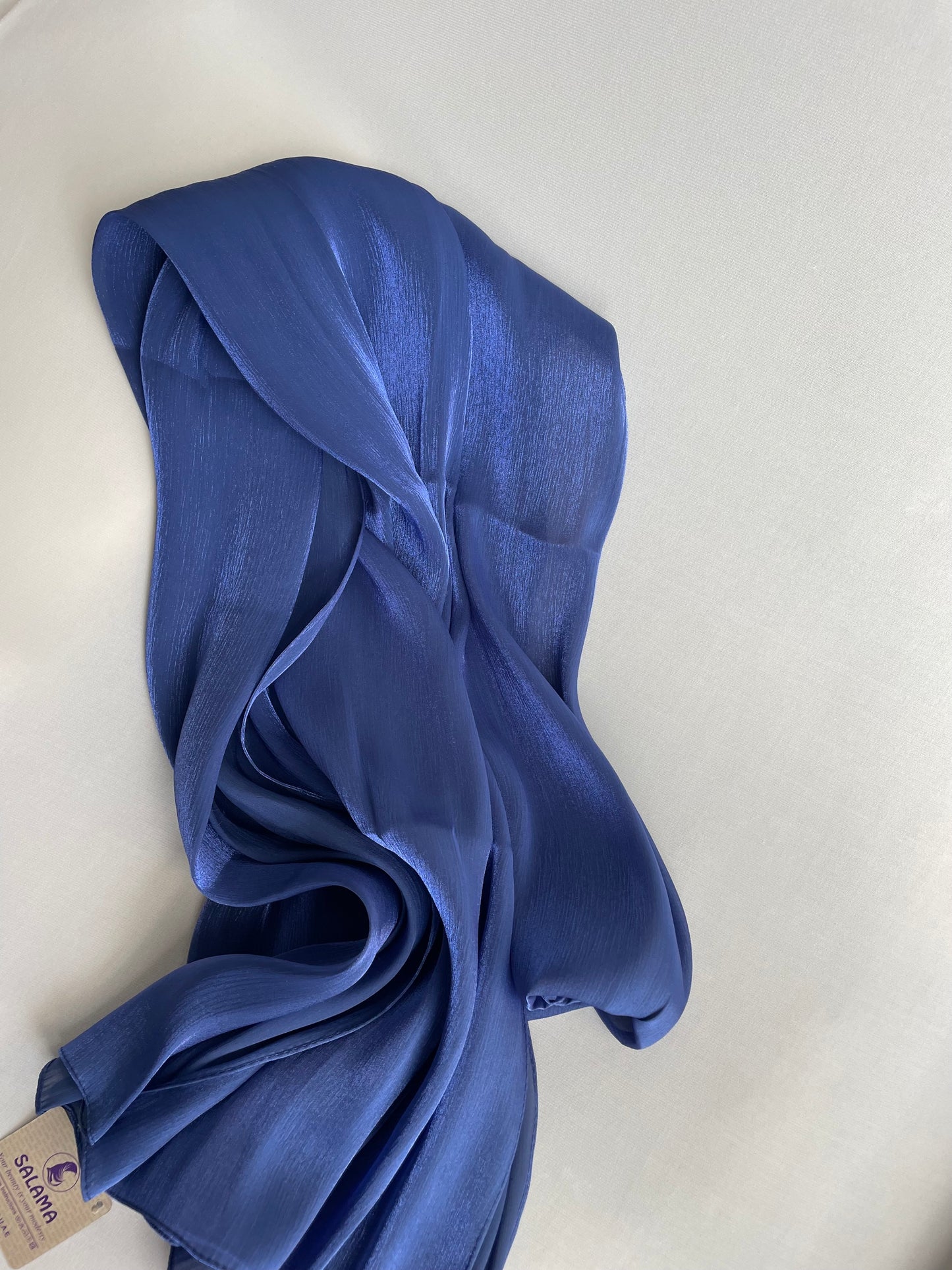 Organza de soie Bleu marine