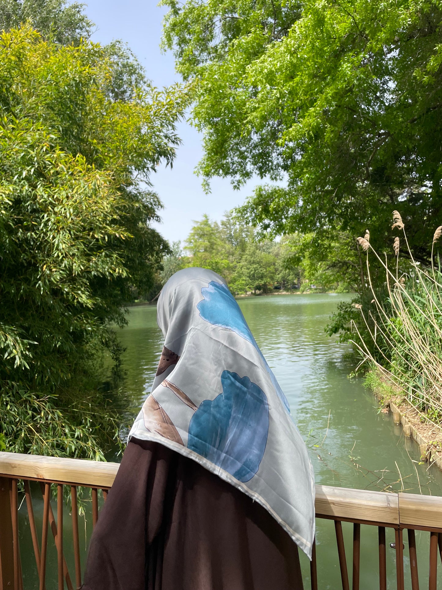 Carré fluide Althea gris