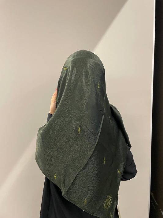 AMIRA Khaki rhinestone square