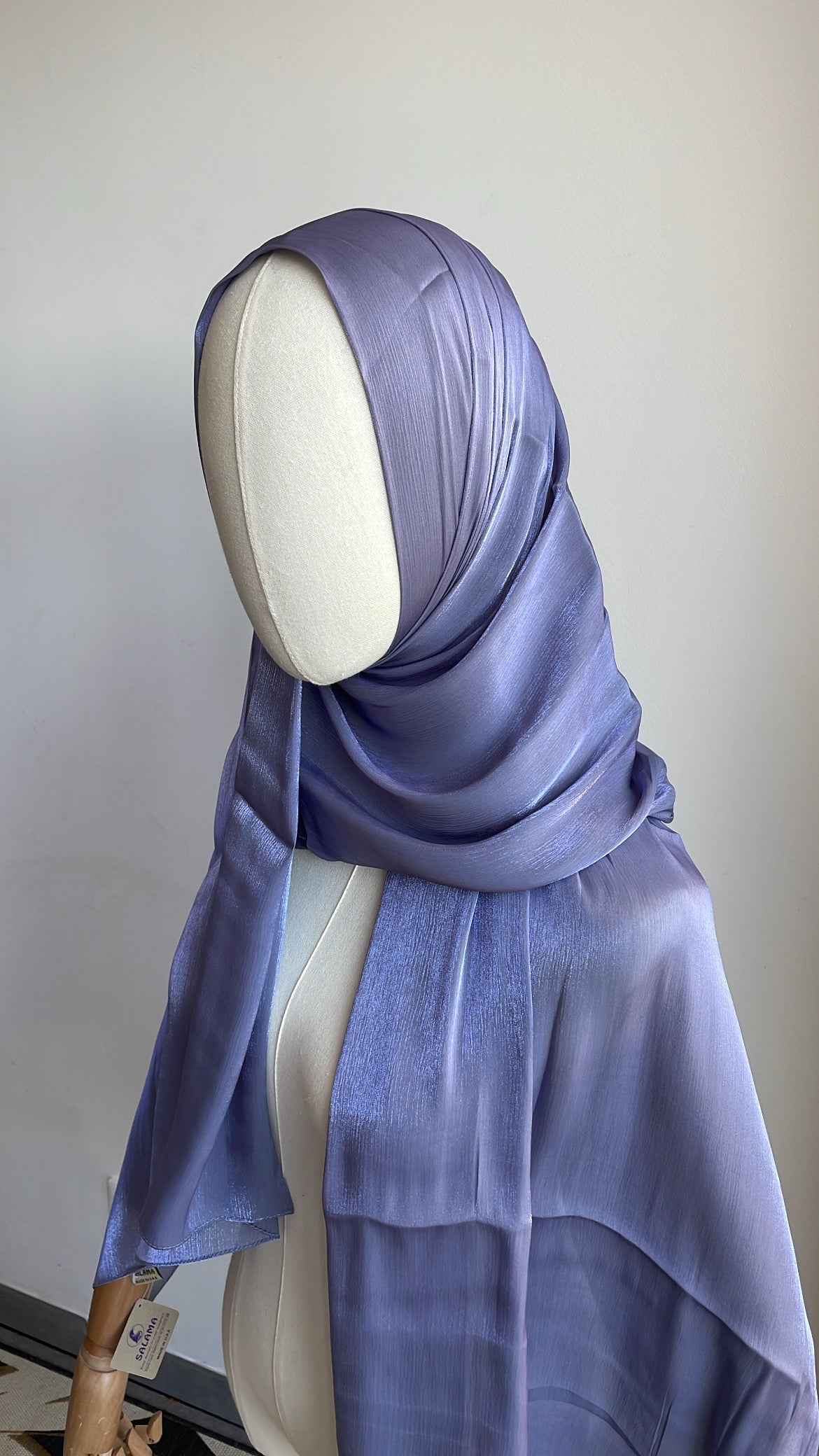 Organza de soie strass Violet clair