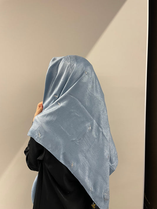 Carré strass AMIRA Bleu