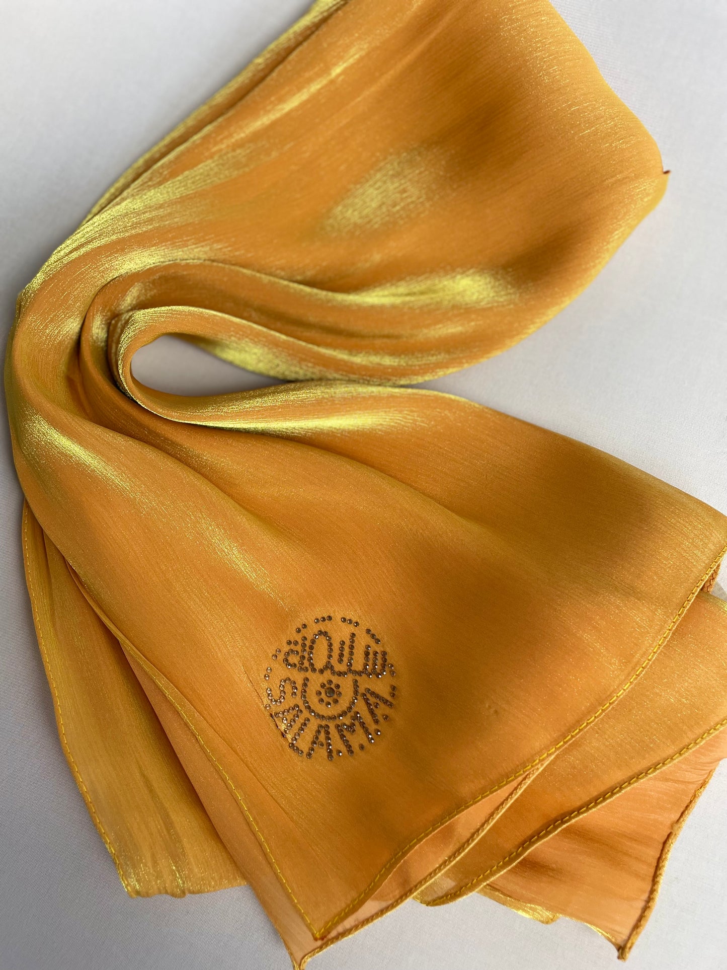 Organza de soie strass Curcuma