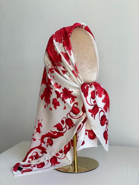 Carré de soie Carmin