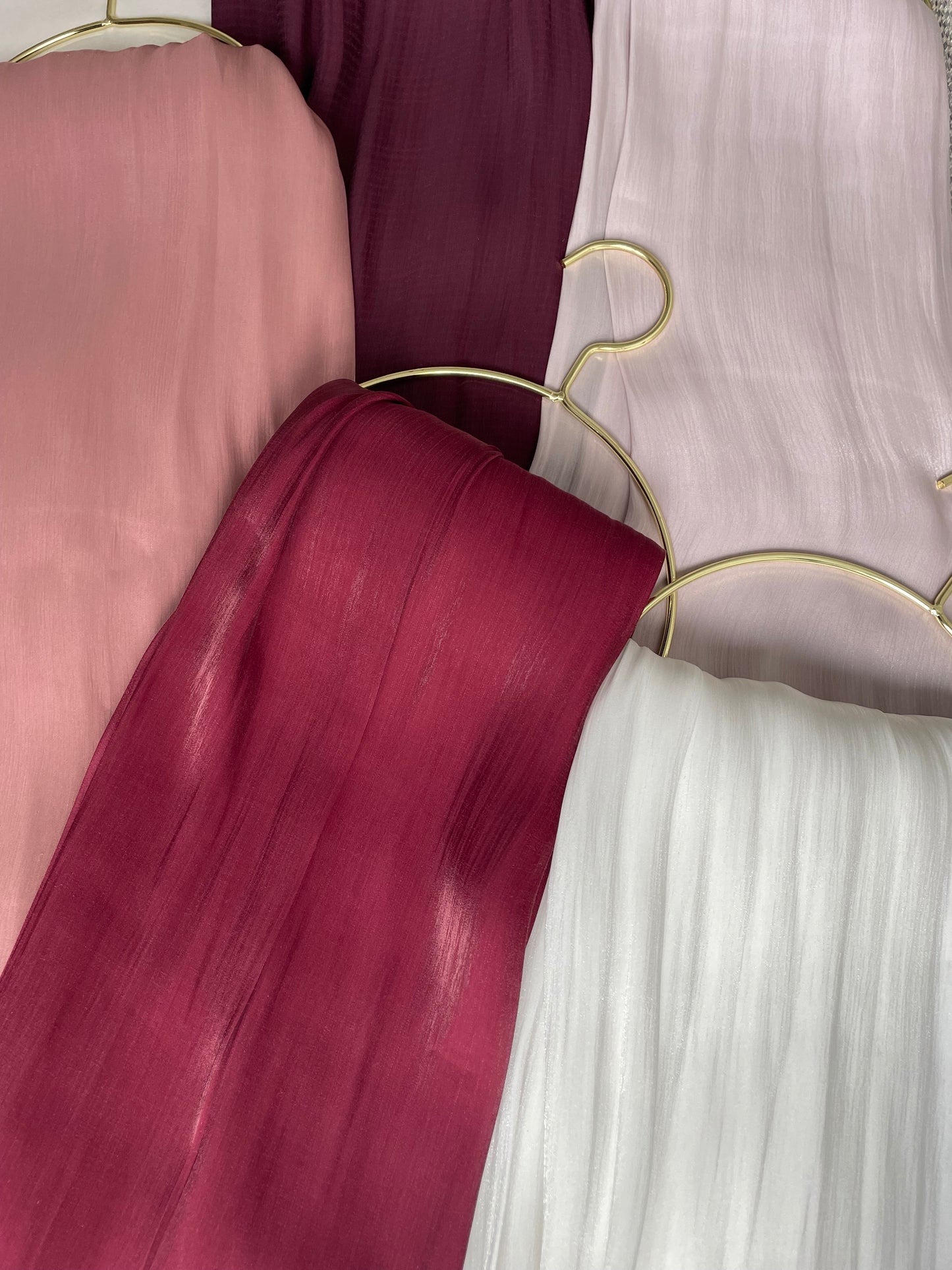 Red tone silk organza