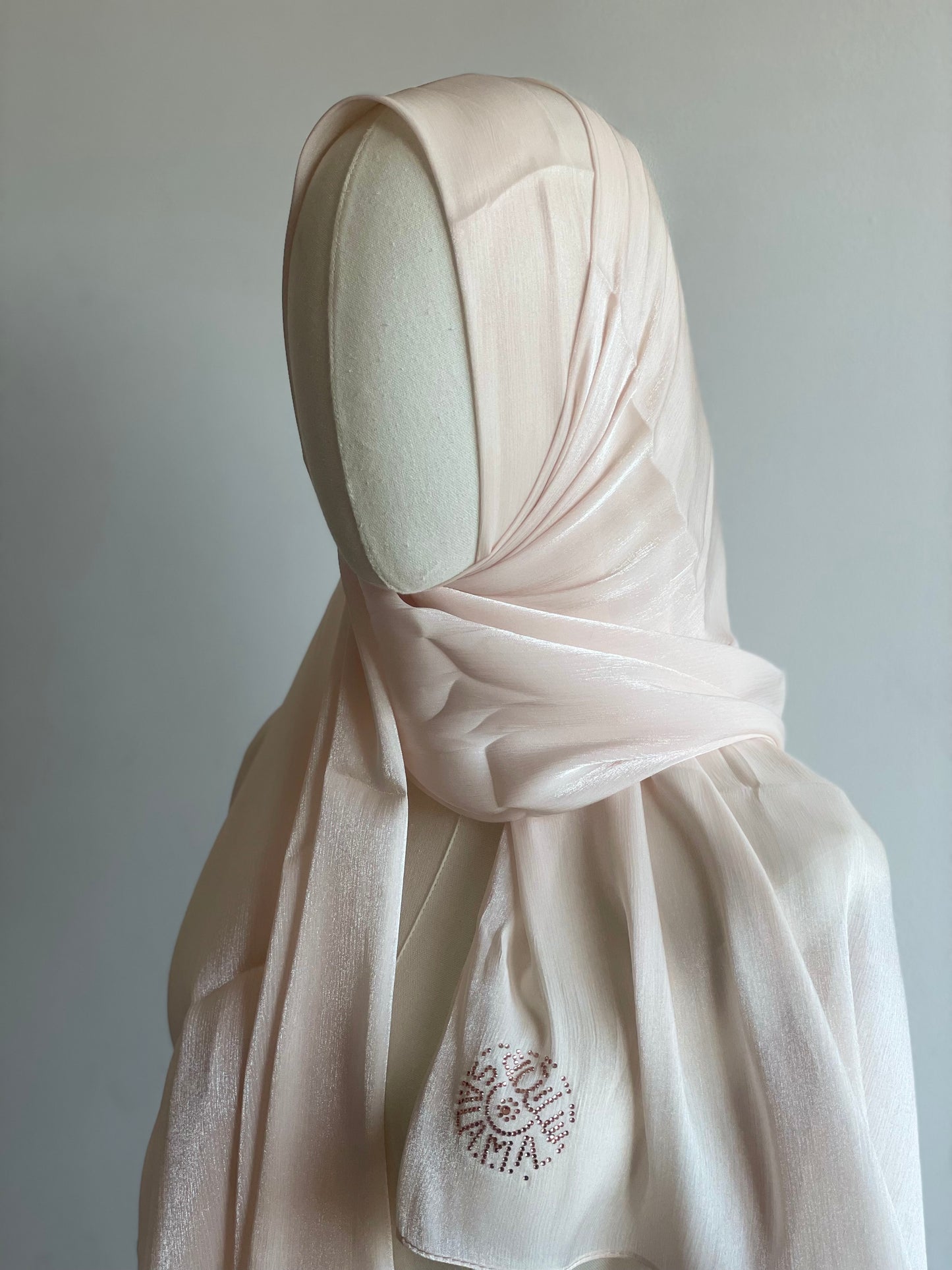 Organza de soie Pêche pale
