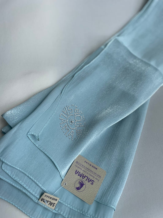 Organza de soie strass Turquoise