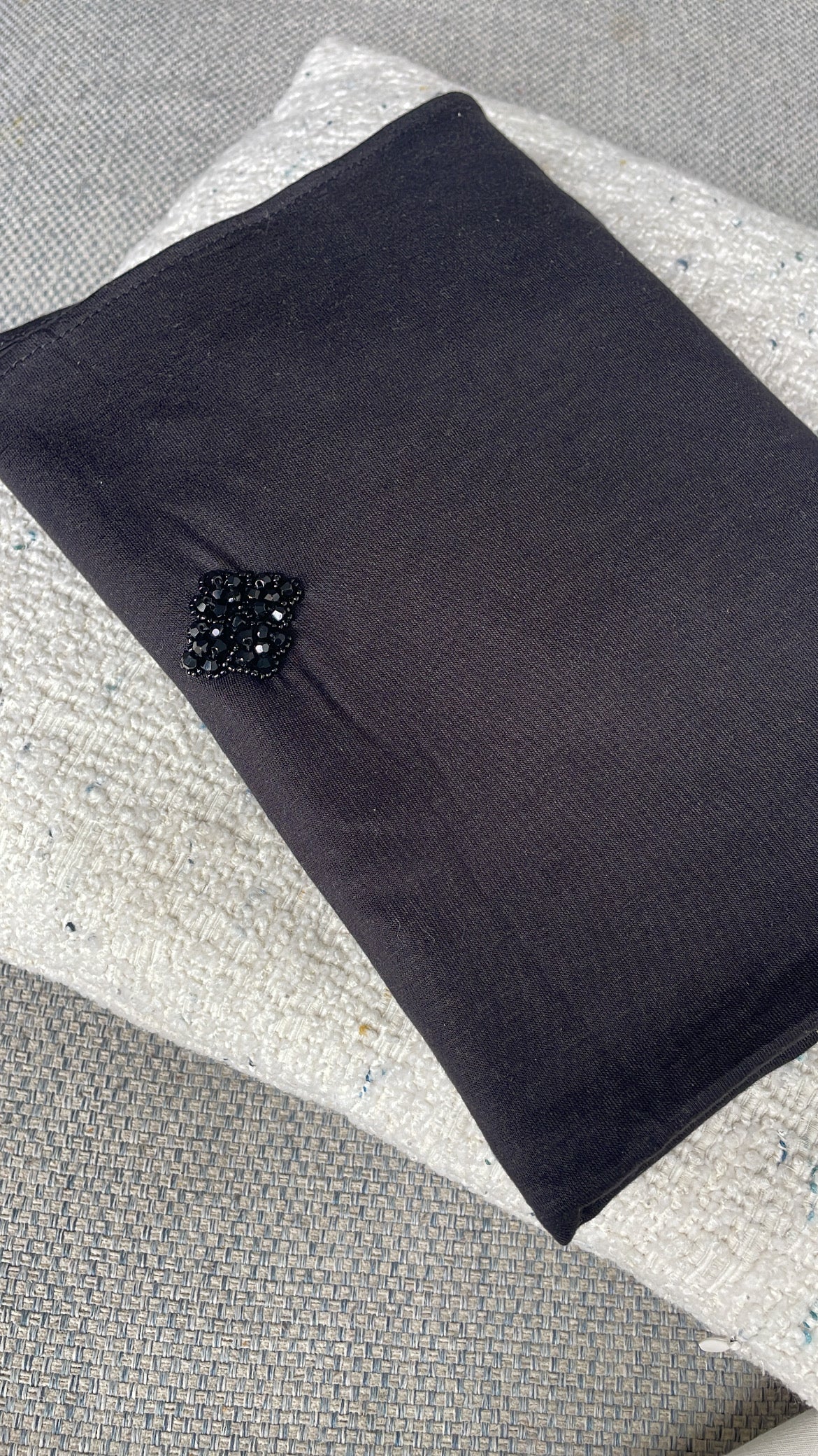 Hand embroidered jersey hijab