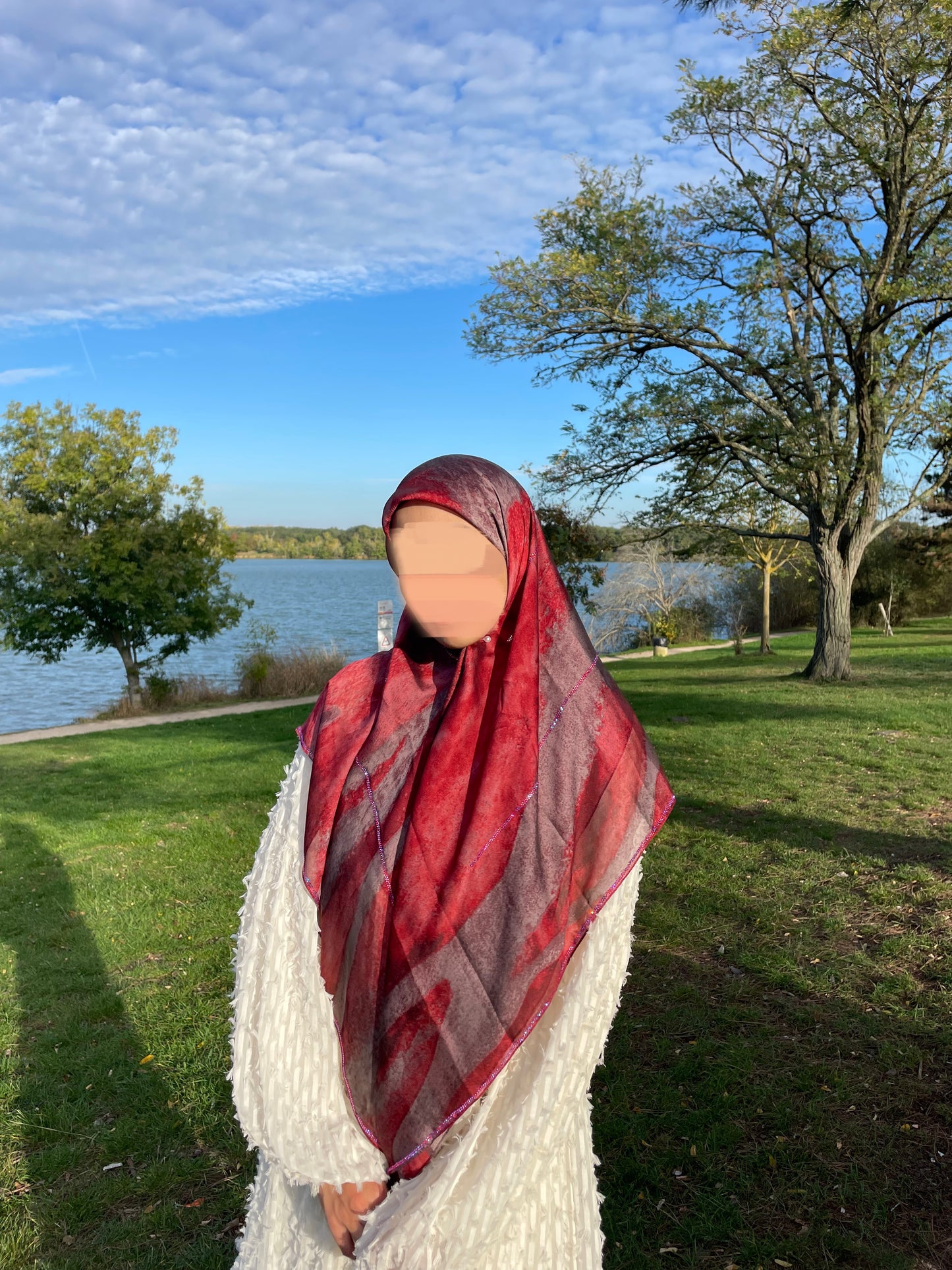 Ruby Muslin Square