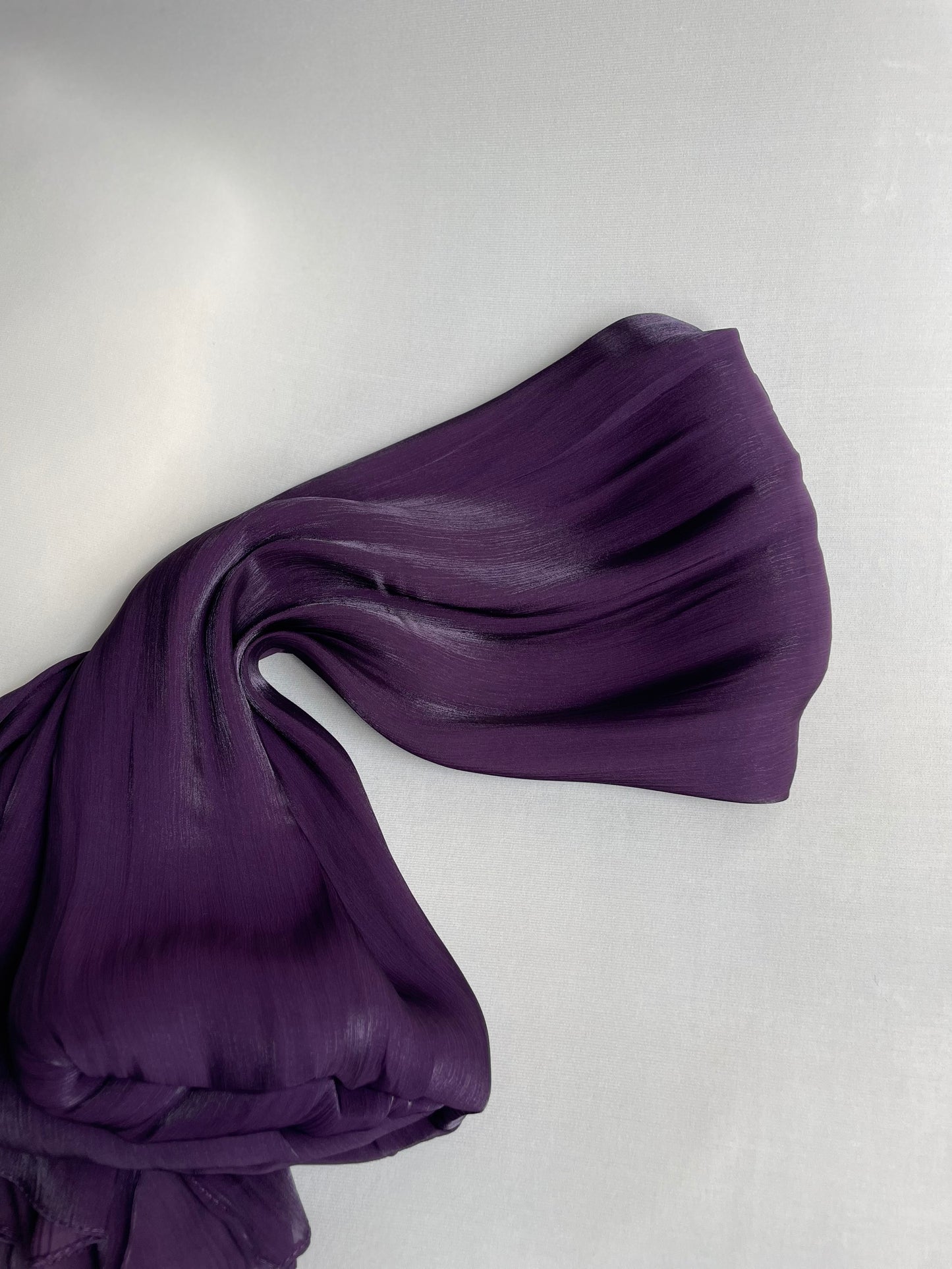 Organza de soie Aubergine