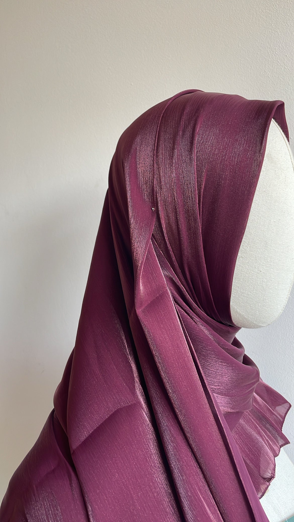 Organza de soie strass Prune