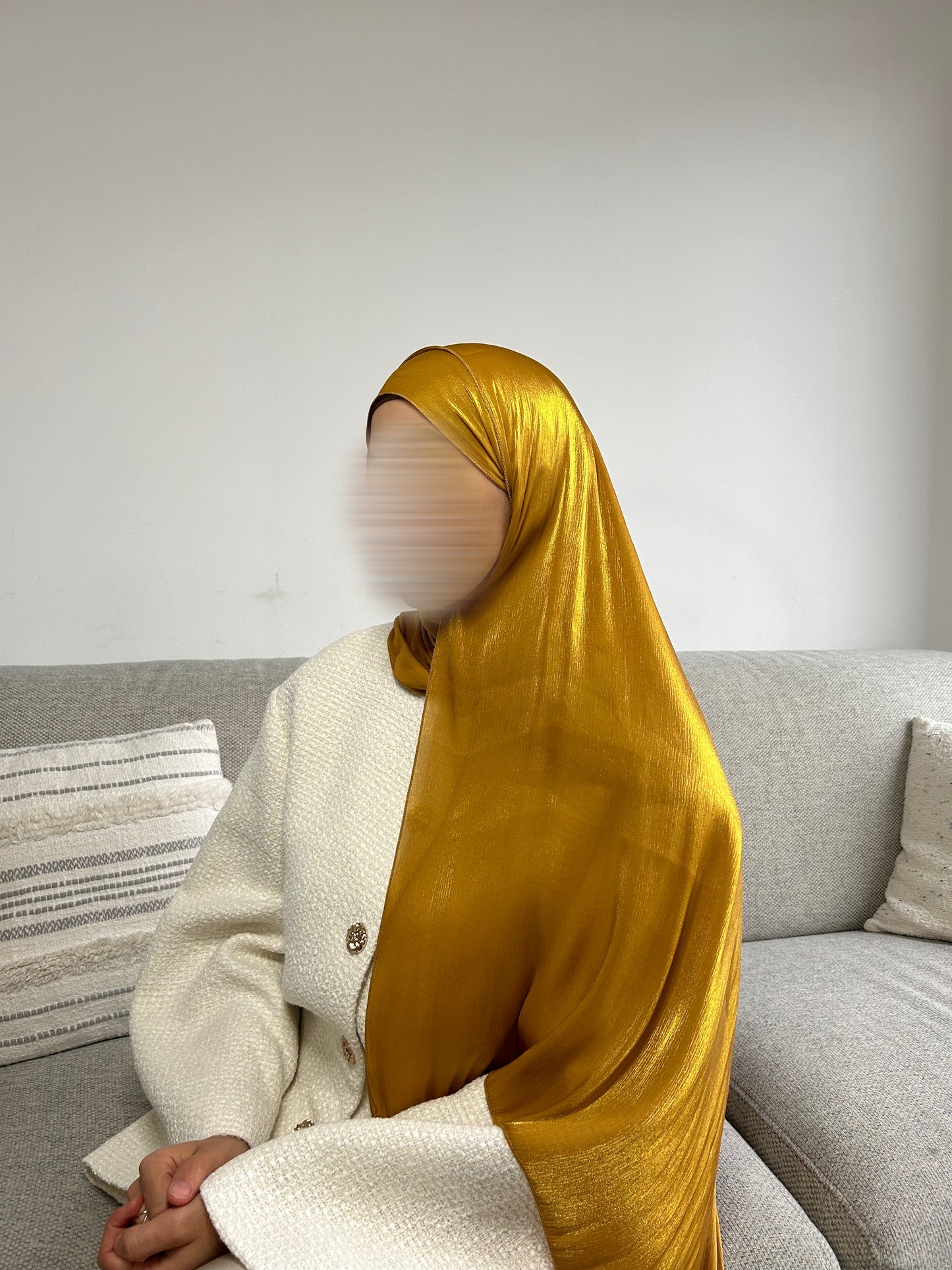 Turmeric silk organza