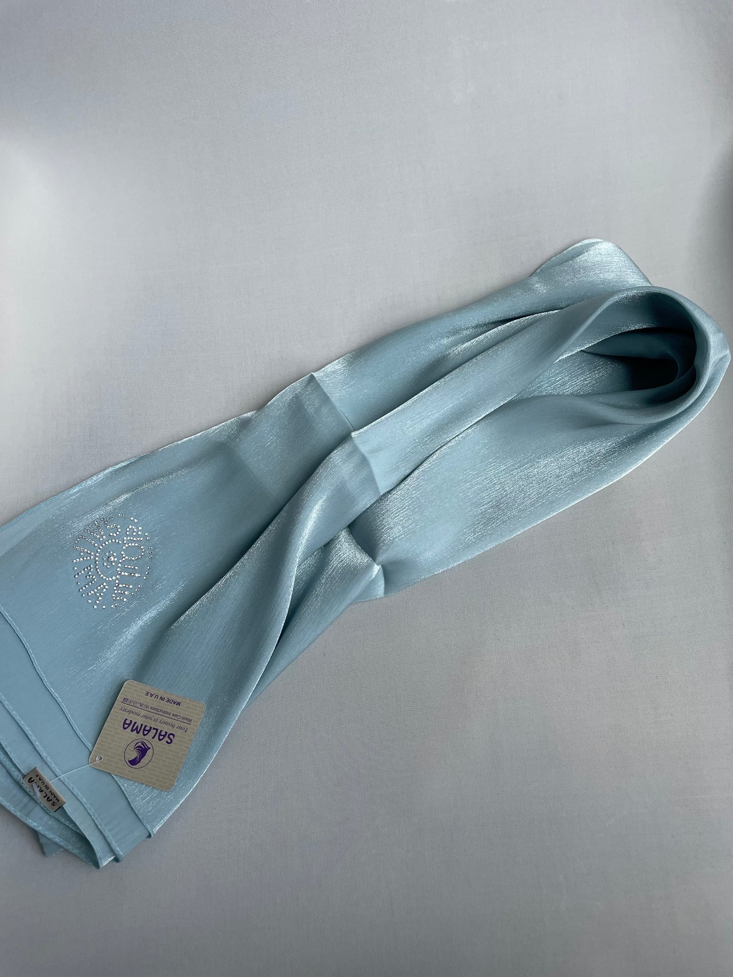 Organza de soie strass Turquoise