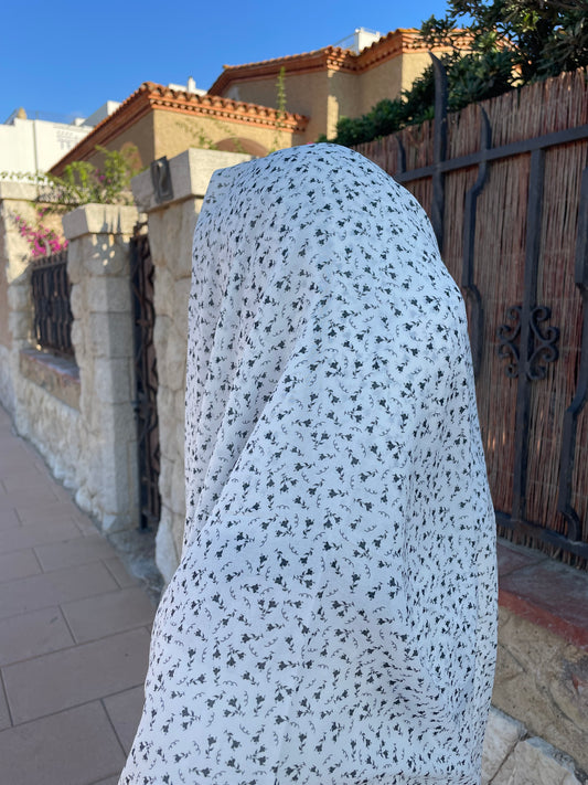 Carré FLEURIA Blanc & Noir