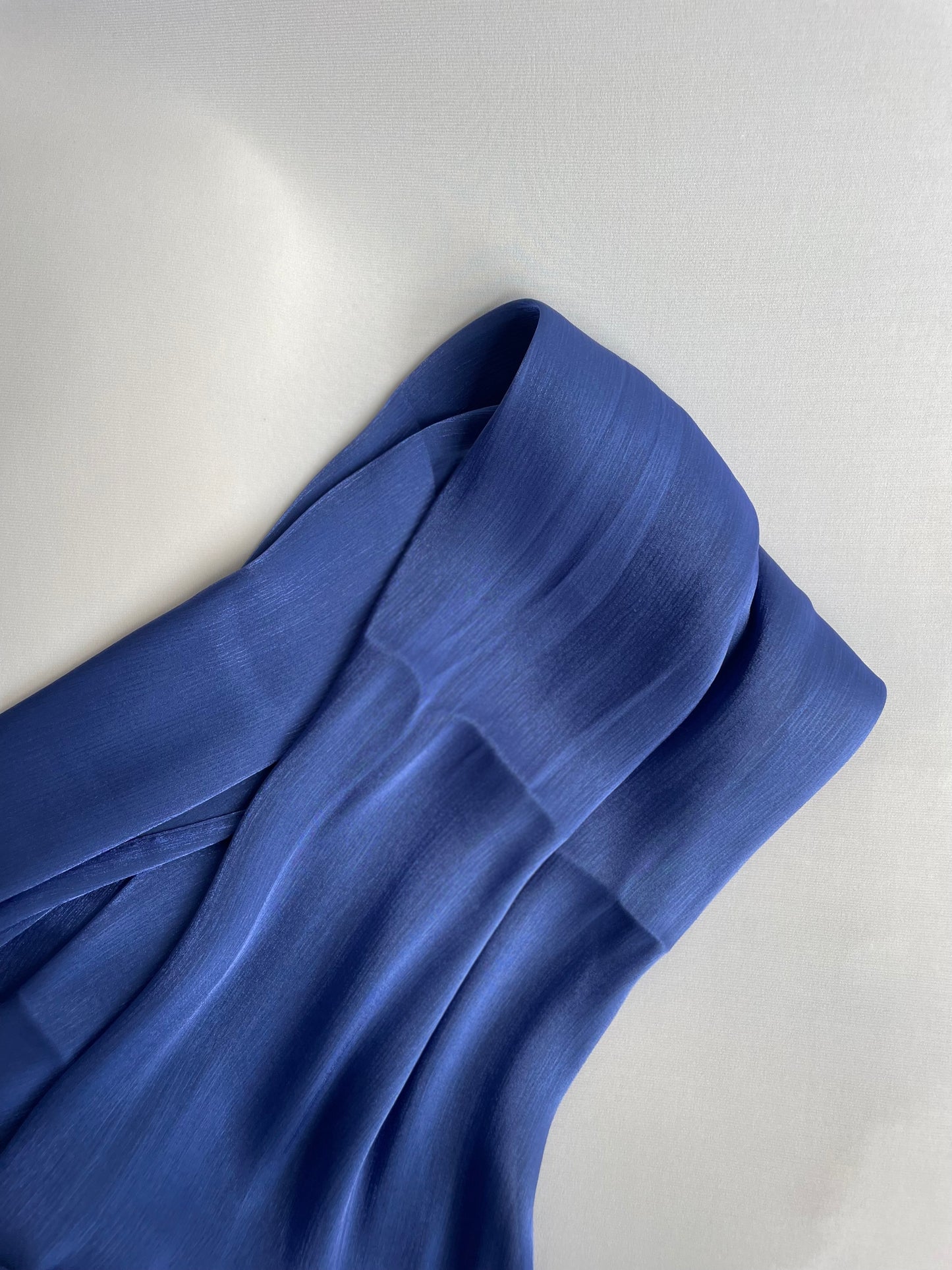 Organza de soie Bleu marine