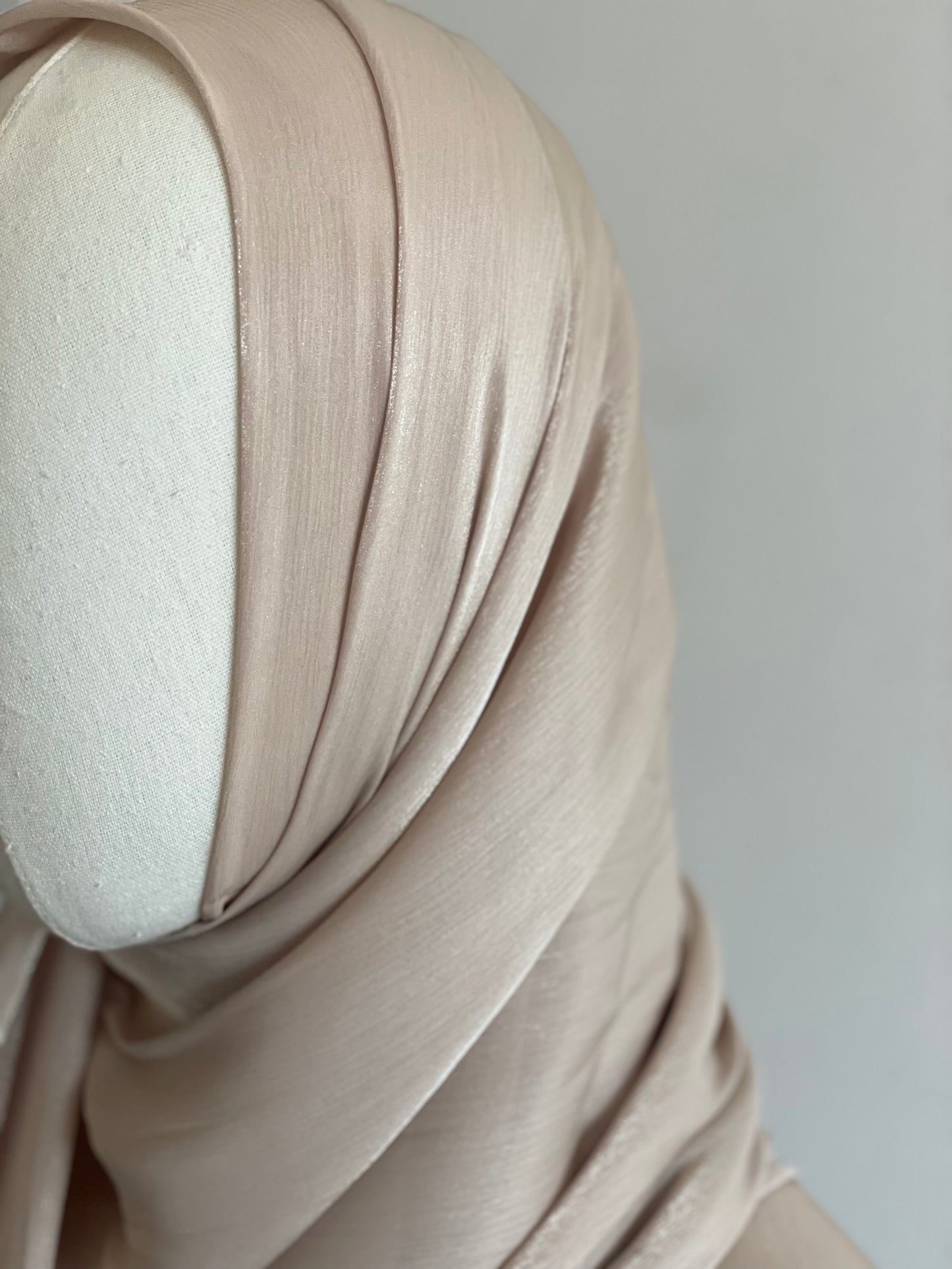 Organza de soie strass Beige