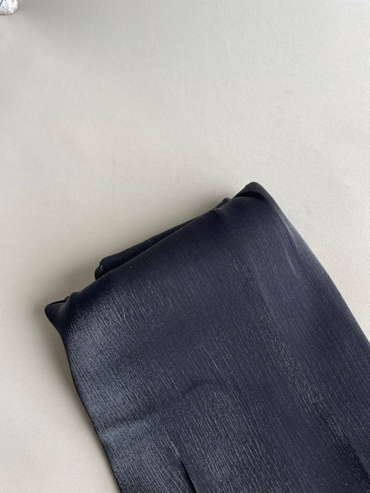 Black rhinestone silk organza