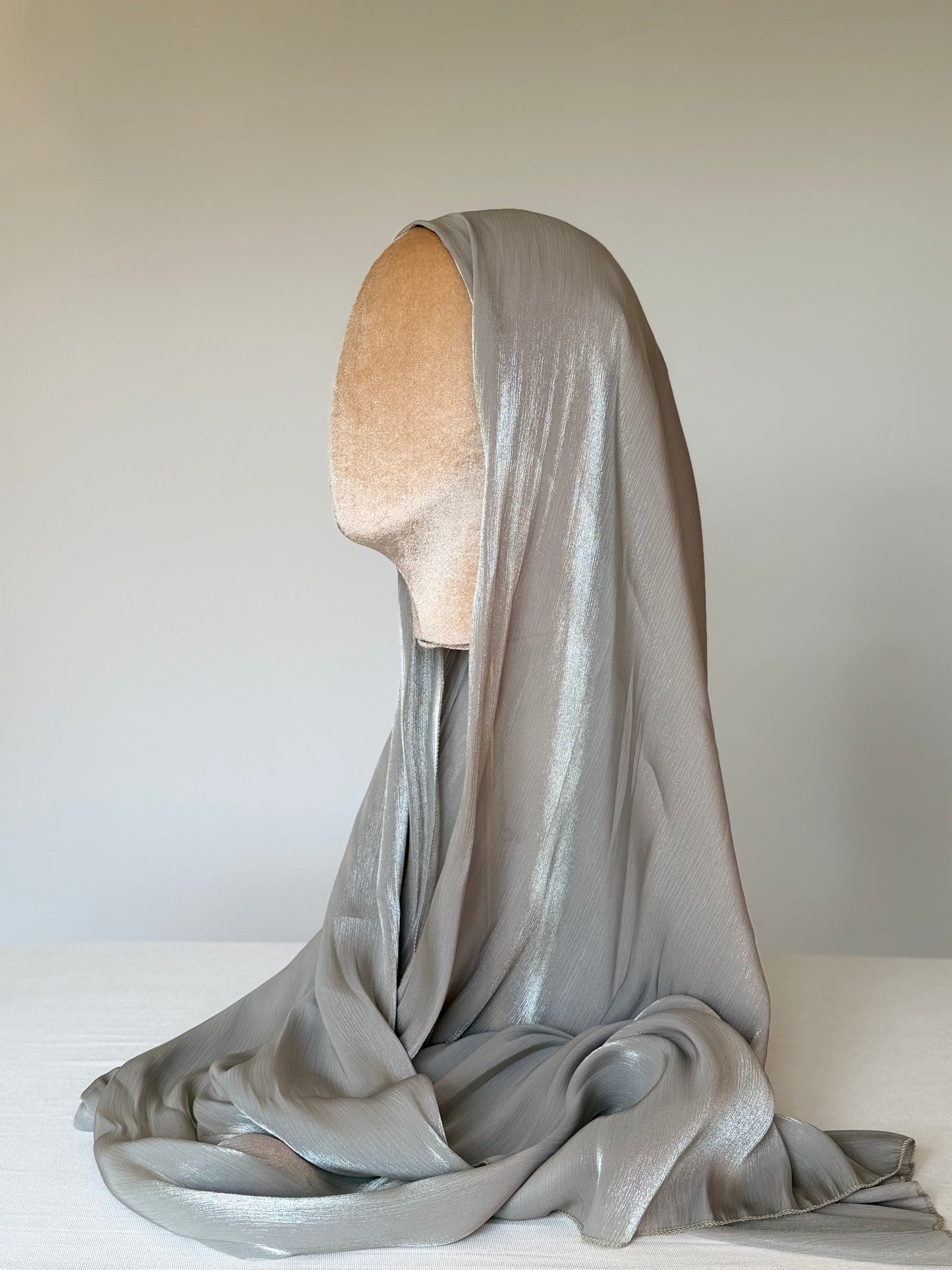 Organza de soie Olive avec Bonnet