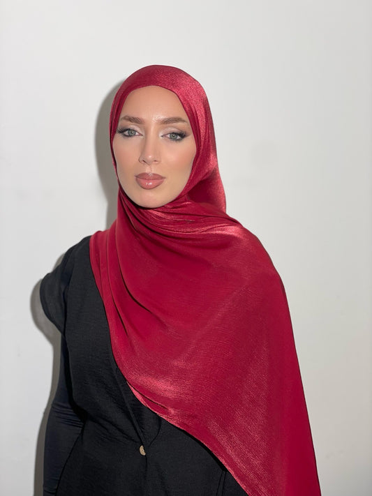 Organza de soie strass Coquelicot