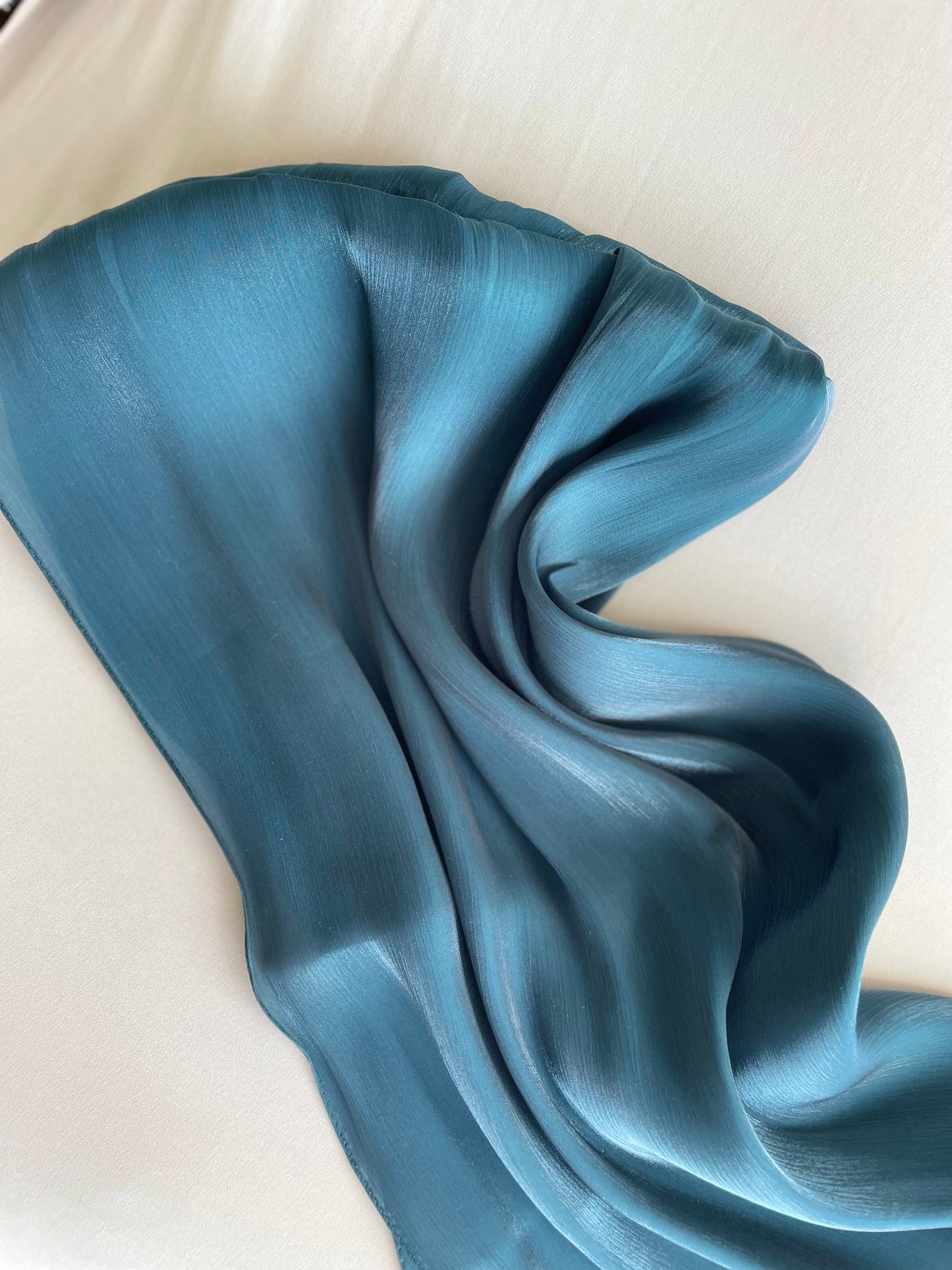 Dark green rhinestone silk organza