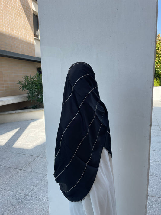 SALAMA Noir strass blanche