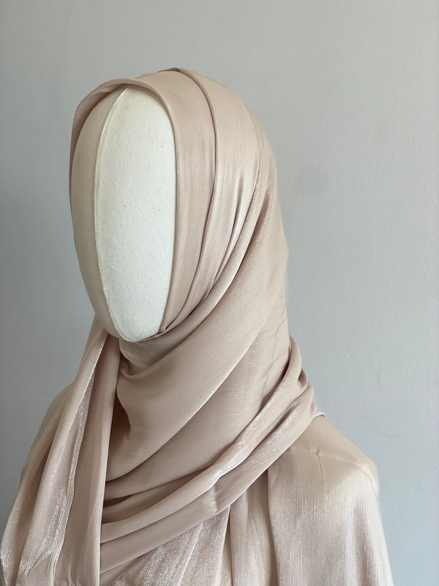 Organza de soie strass Beige