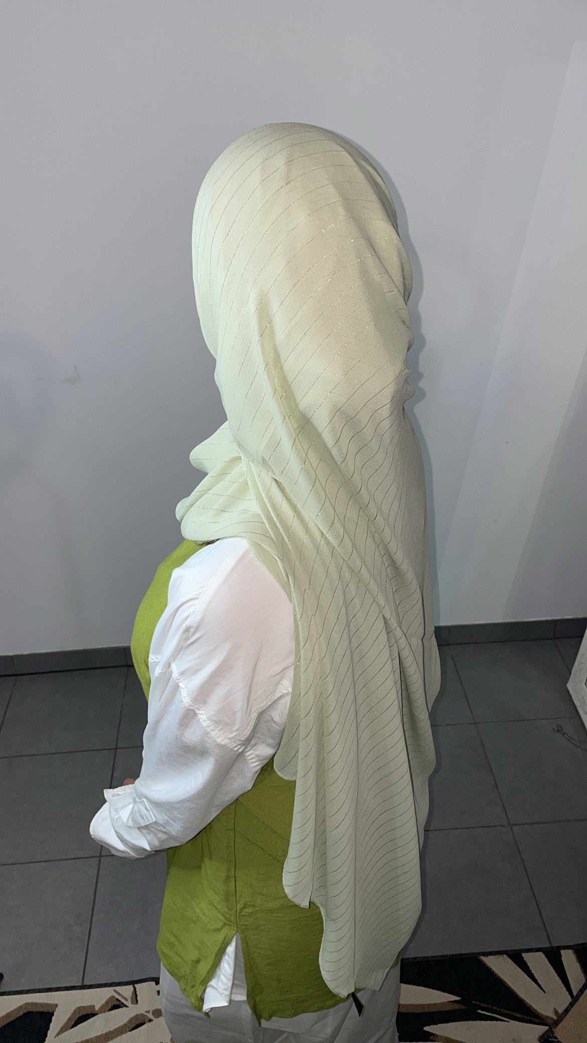 Green striped scarf