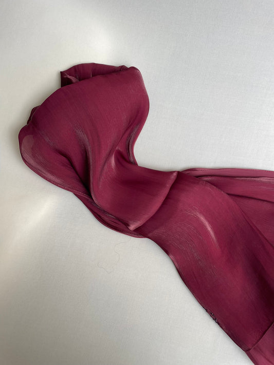 Organza de soie strass cerise