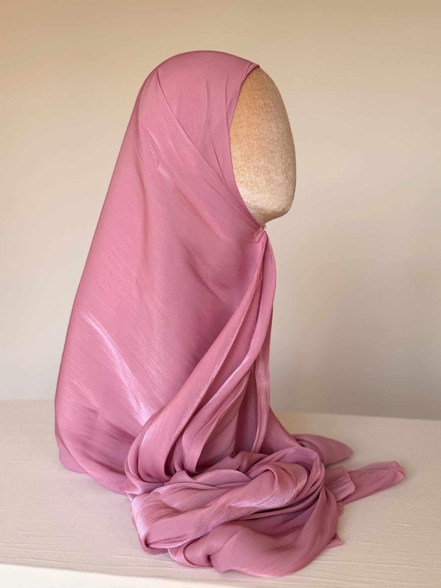Organza de soie Rose avec Bonnet