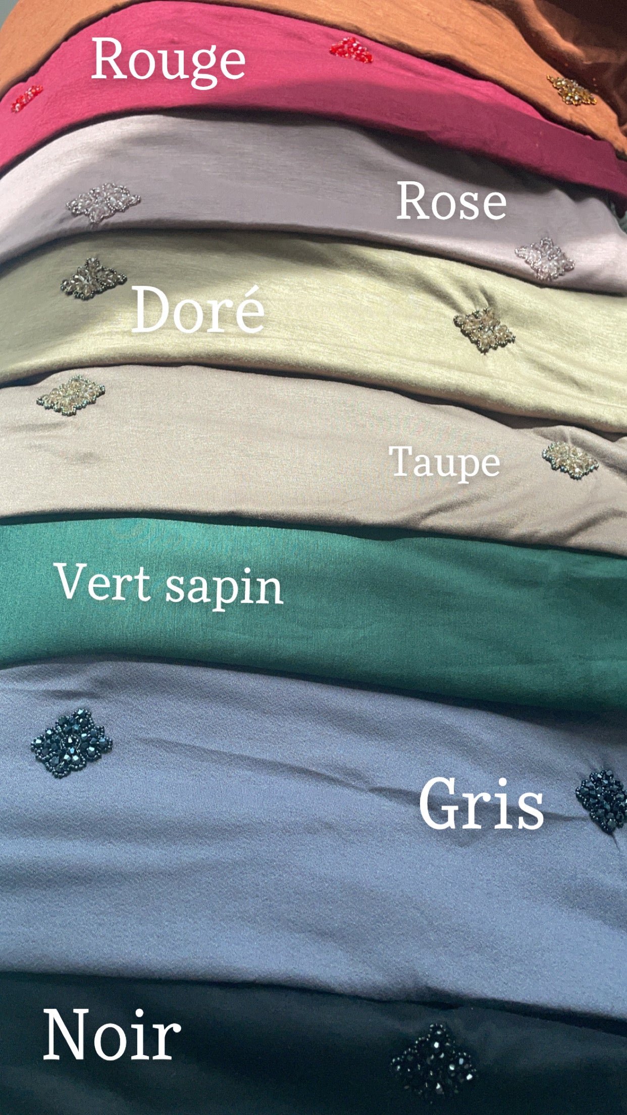 Hand embroidered jersey hijab
