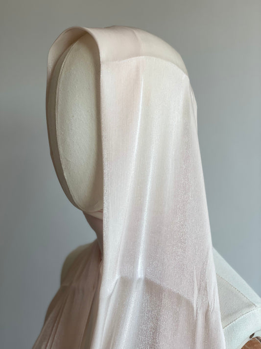 Organza de soie Pêche pale