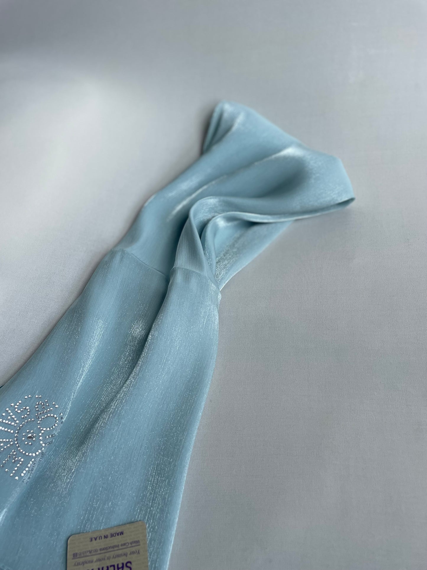 Organza de soie strass Turquoise