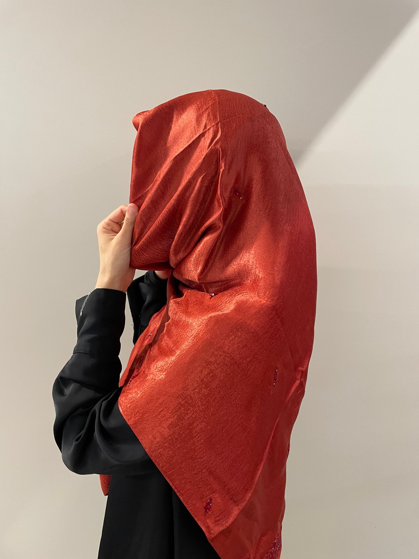 Carré strass AMIRA Rouge