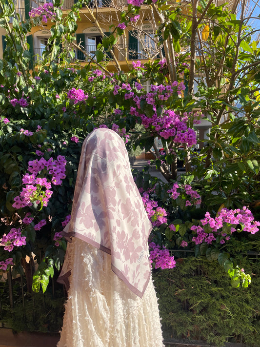 Carré MAGNOLIA Mauve