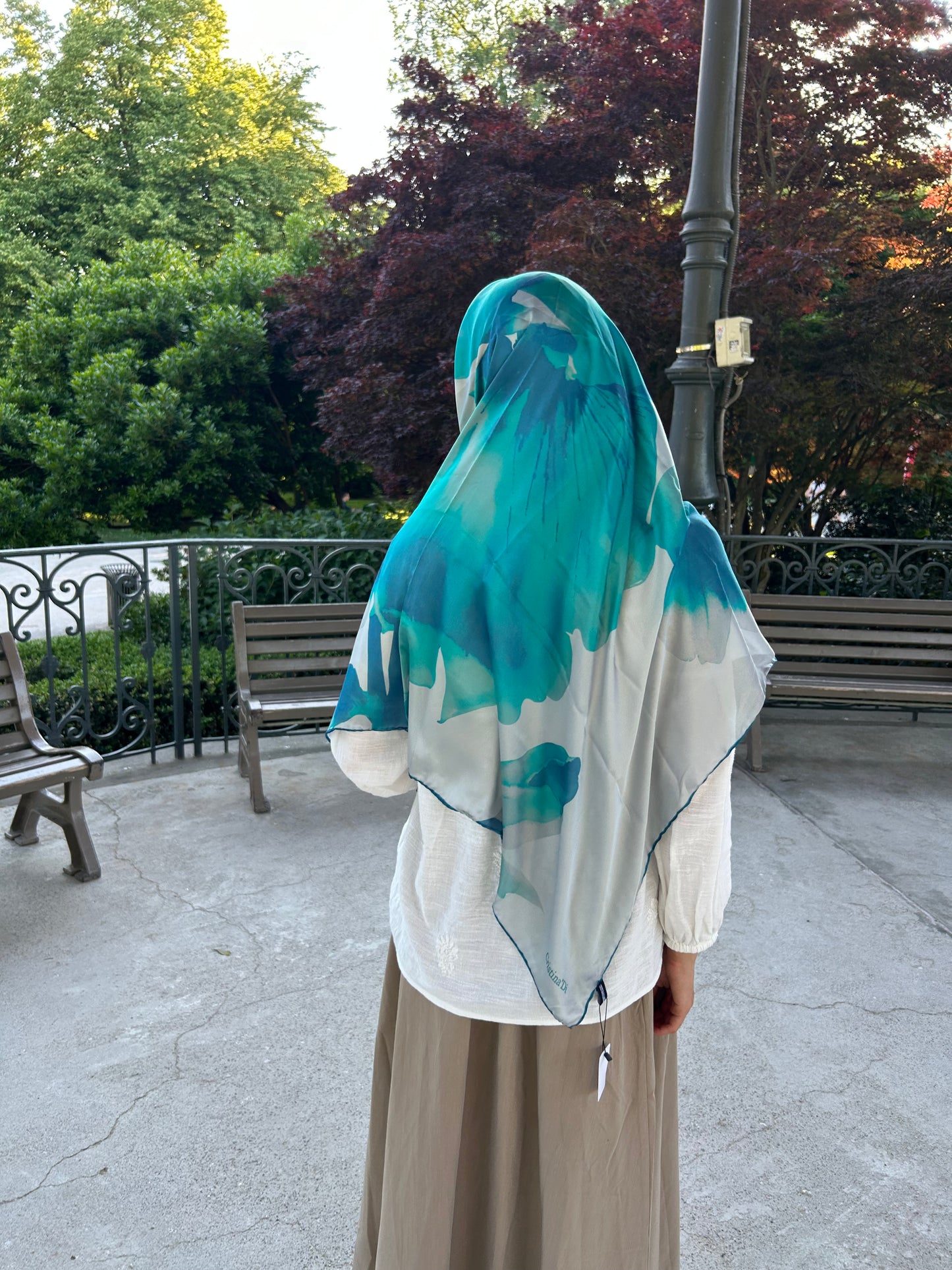 Carré fluide TURQUOISE