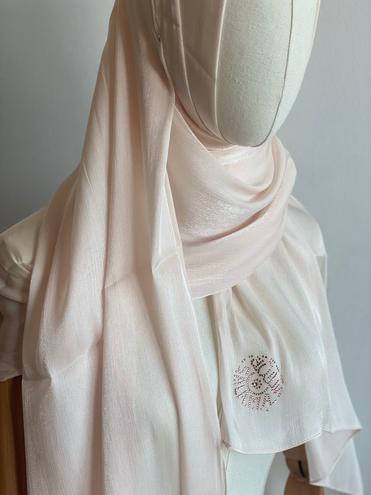 Organza de soie Pêche pale