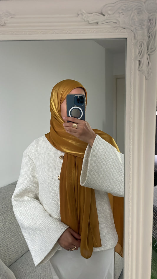 Turmeric silk organza