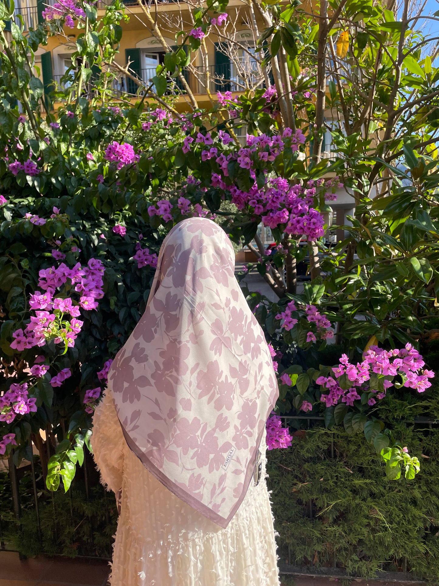 Carré MAGNOLIA Mauve