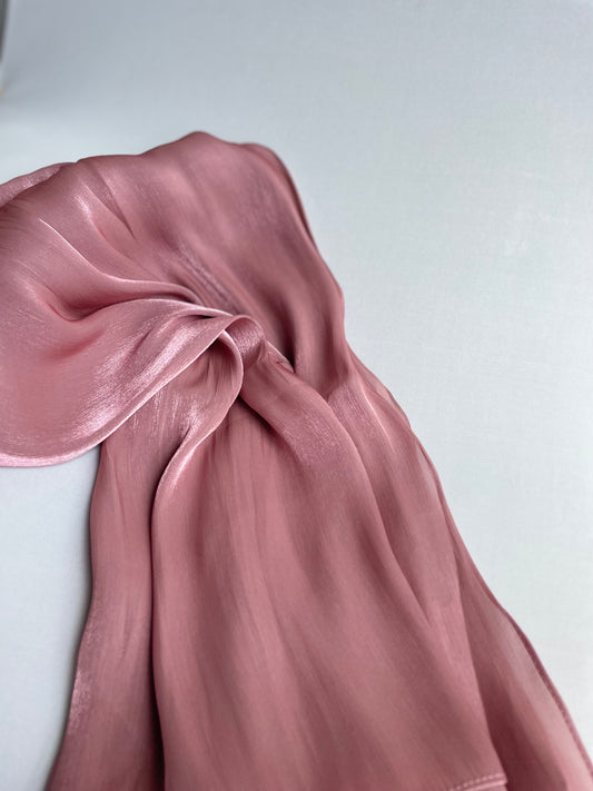 Organza de soie strass Rose foncé