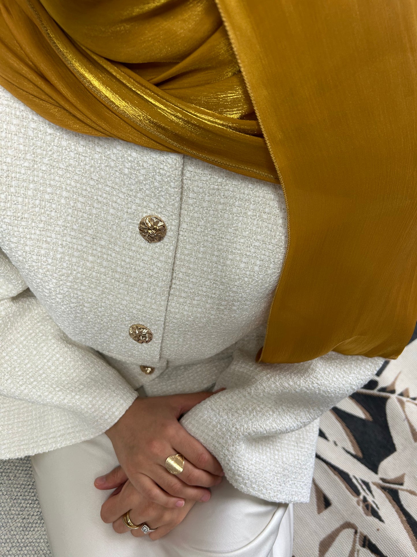 Turmeric silk organza