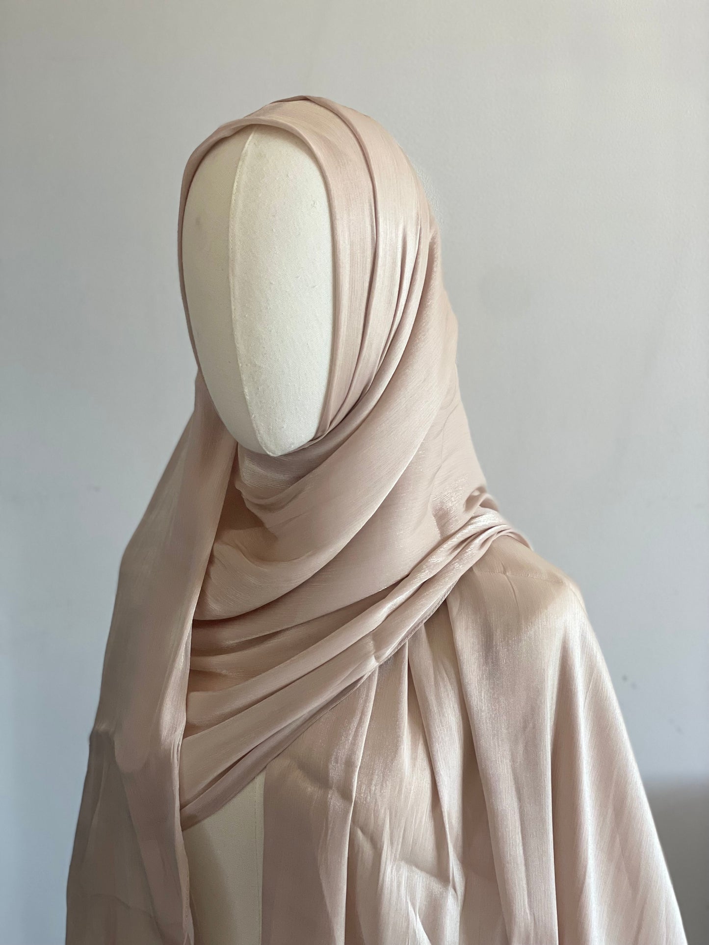 Organza de soie strass Beige