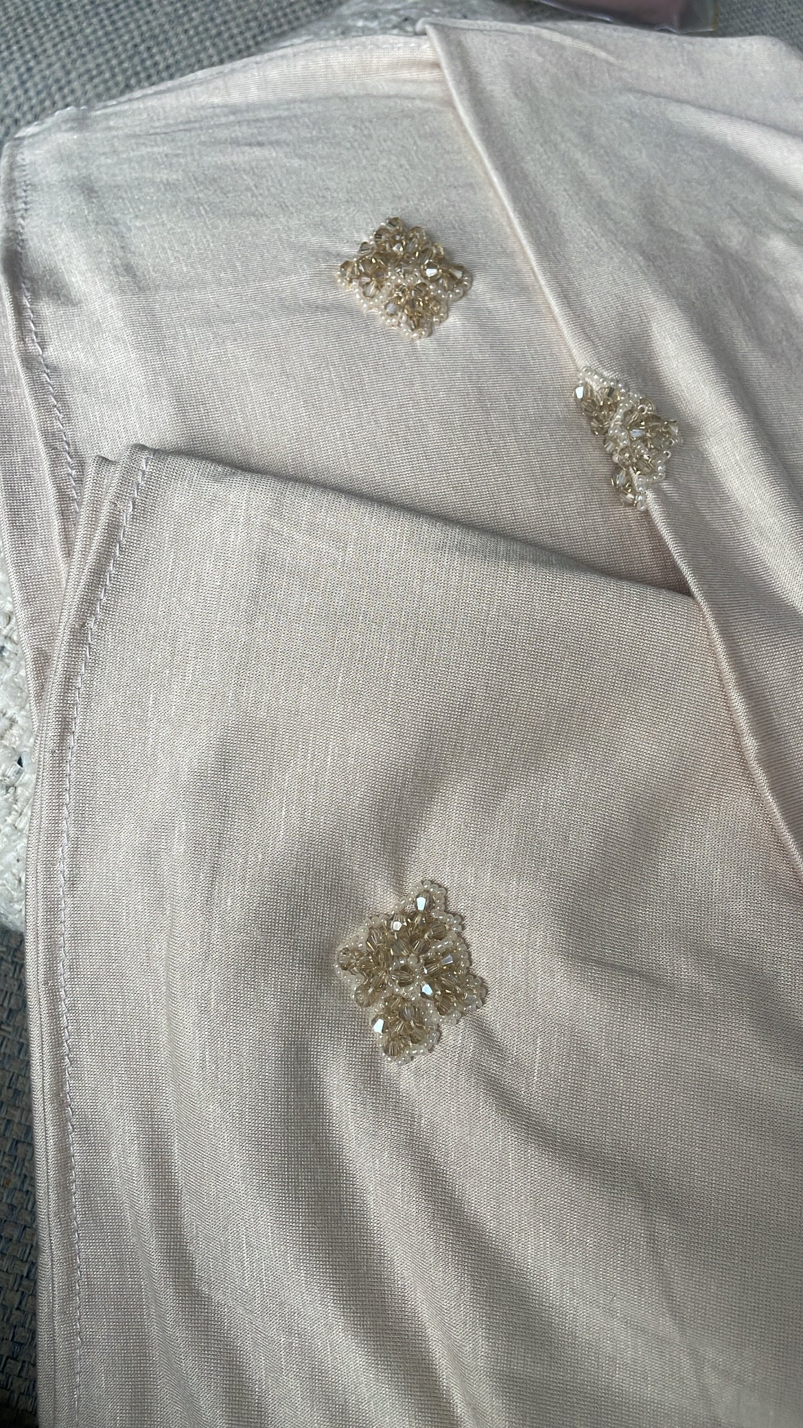 Hand embroidered jersey hijab