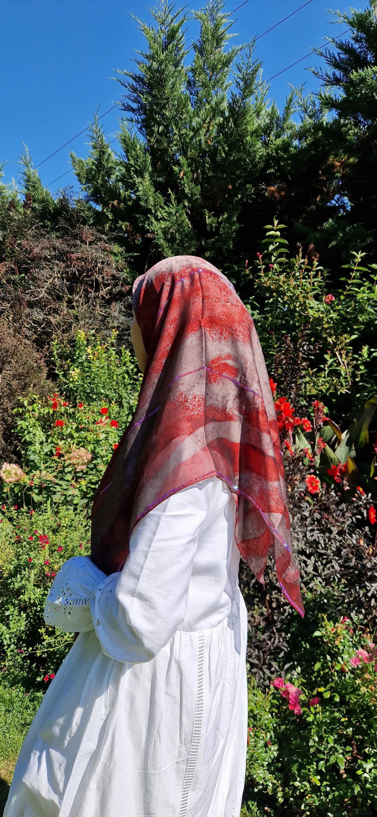 Ruby Muslin Square