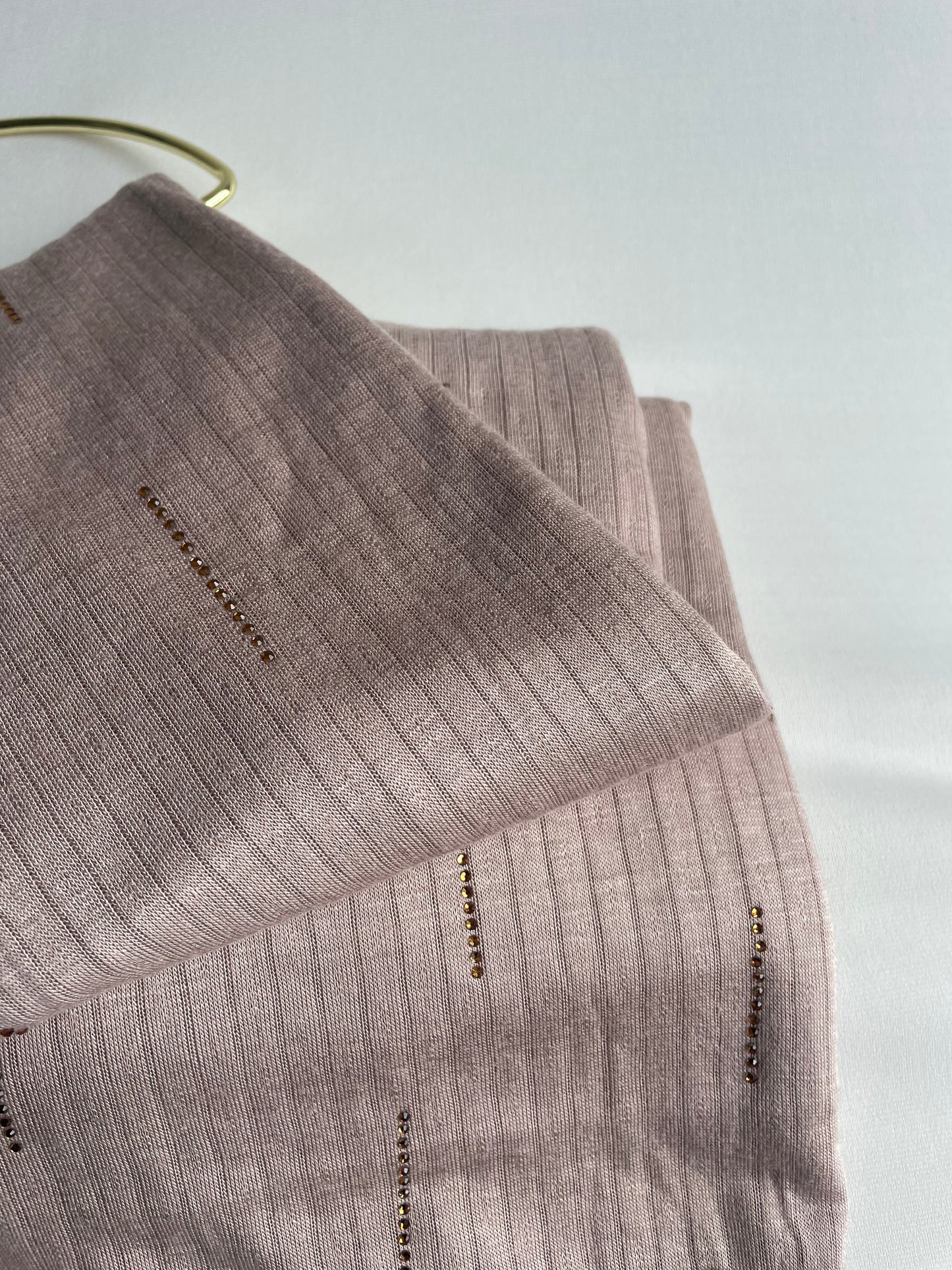 Jersey premium Strass Taupe