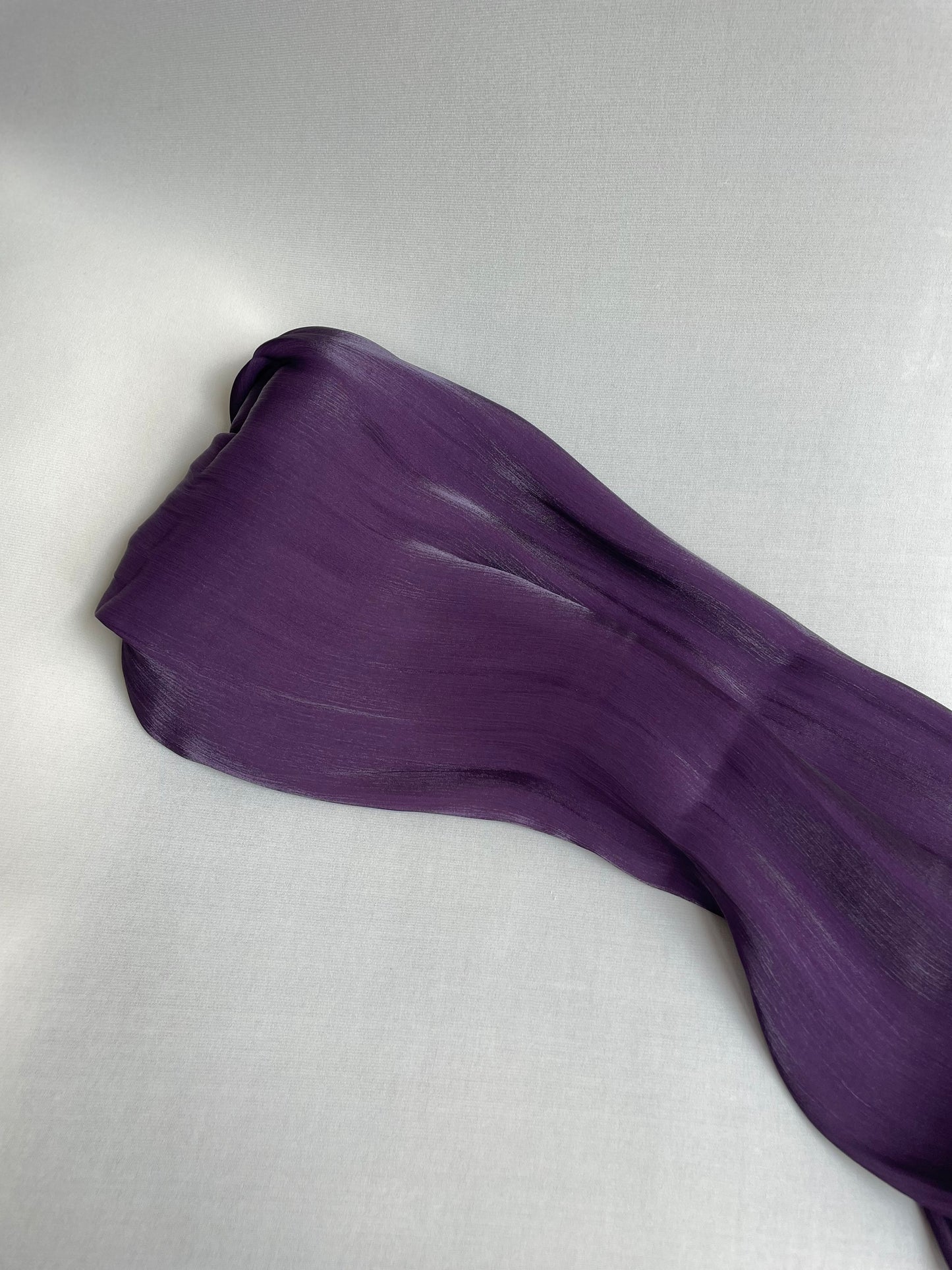 Organza de soie Aubergine