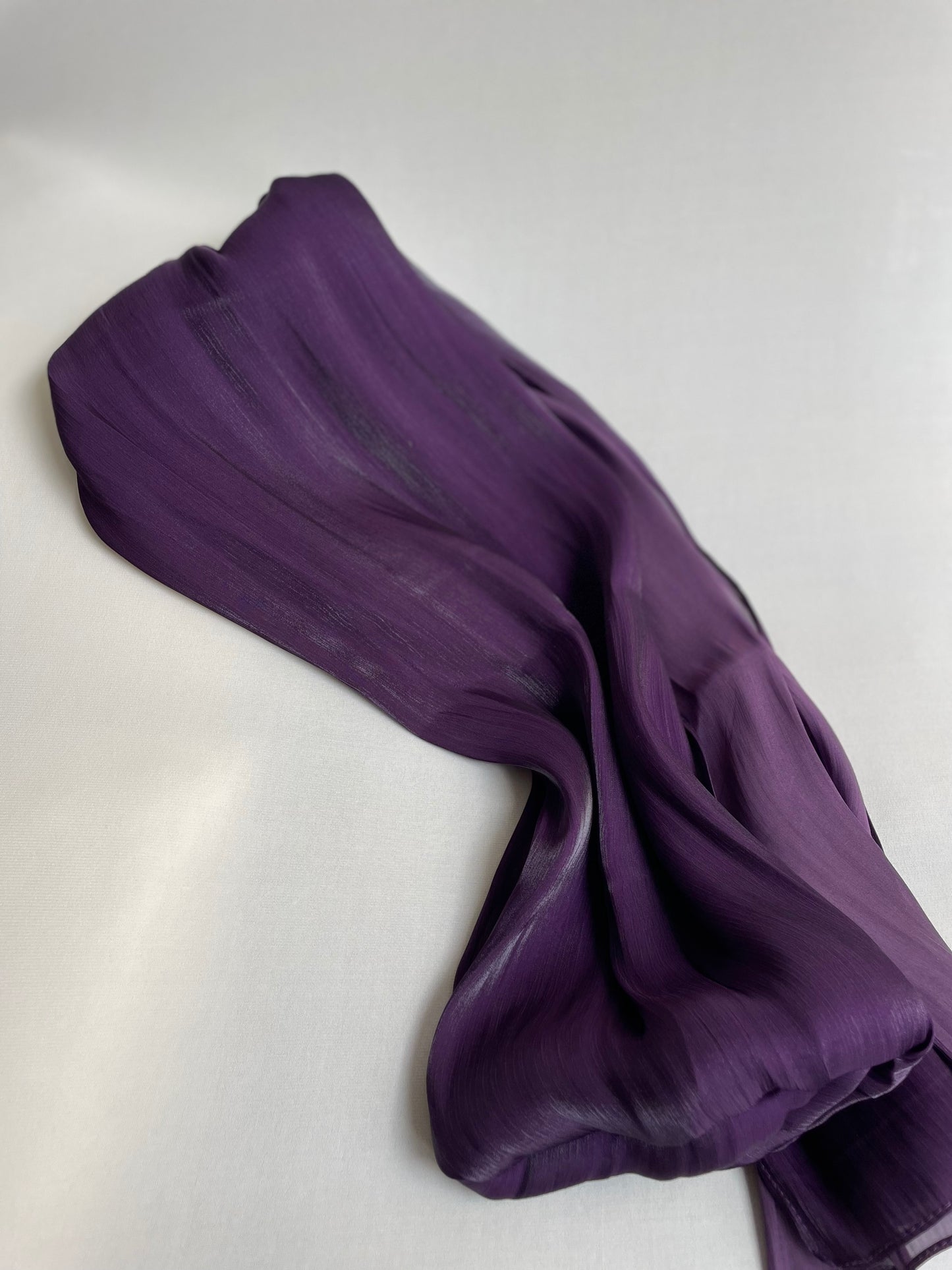 Organza de soie Aubergine