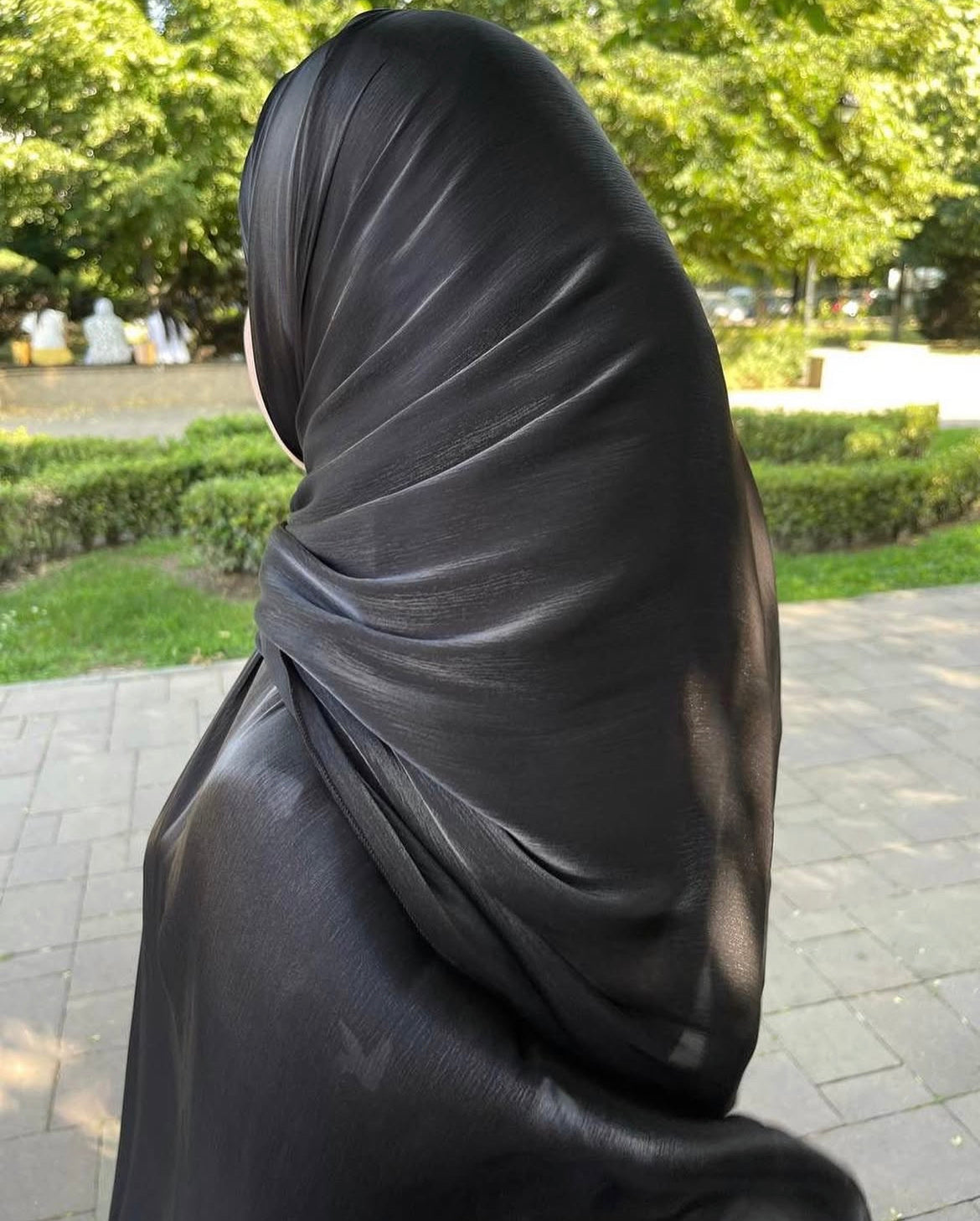 Black silk organza